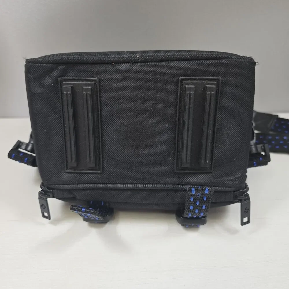 Samsonite-Black Nylon Padded Camera Shoulder Bag Dividers Adjustable Compartment
